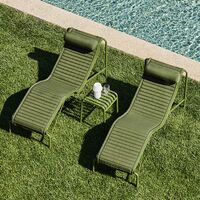 Appui-tête Pour Palissade Chaise Longue Gris Ciel