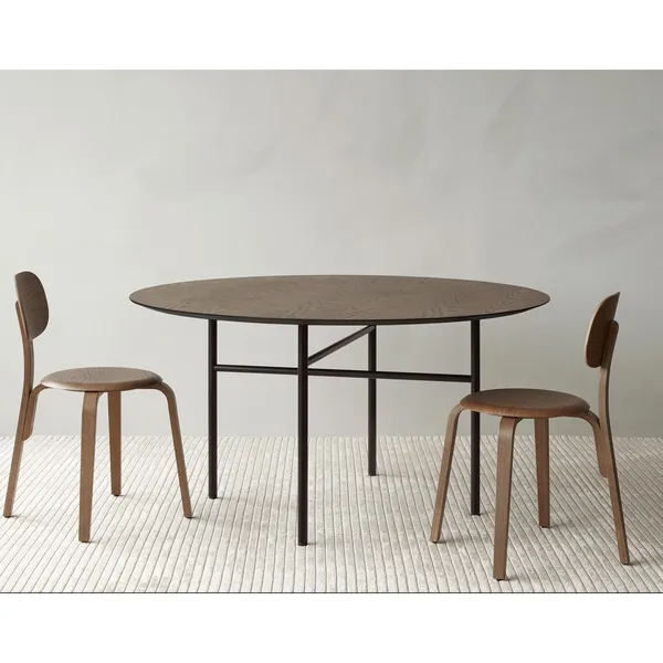Snaregade Dining Table Round Ø138 Black & Dark Stained Oak