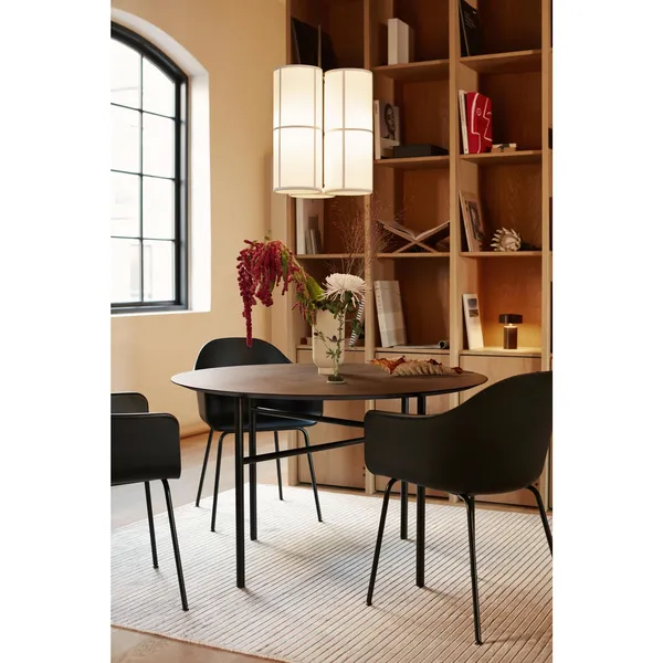 Snaregade Dining Table Round Ø120 Black & Dark Stained Oak
