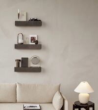 Plinth Shelf Brown/ Gray Kendzo Marble