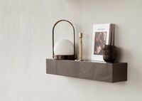 Plinth Shelf Brown/ Gray Kendzo Marble