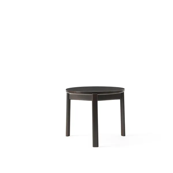 Passage Round Coffee Table Ø50 Dark Lacquered Oak