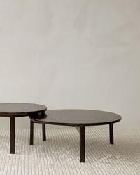 Passage Round Coffee Table Ø50 Dark Lacquered Oak