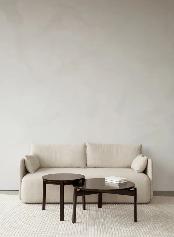 Passage Round Coffee Table Ø50 Dark Lacquered Oak