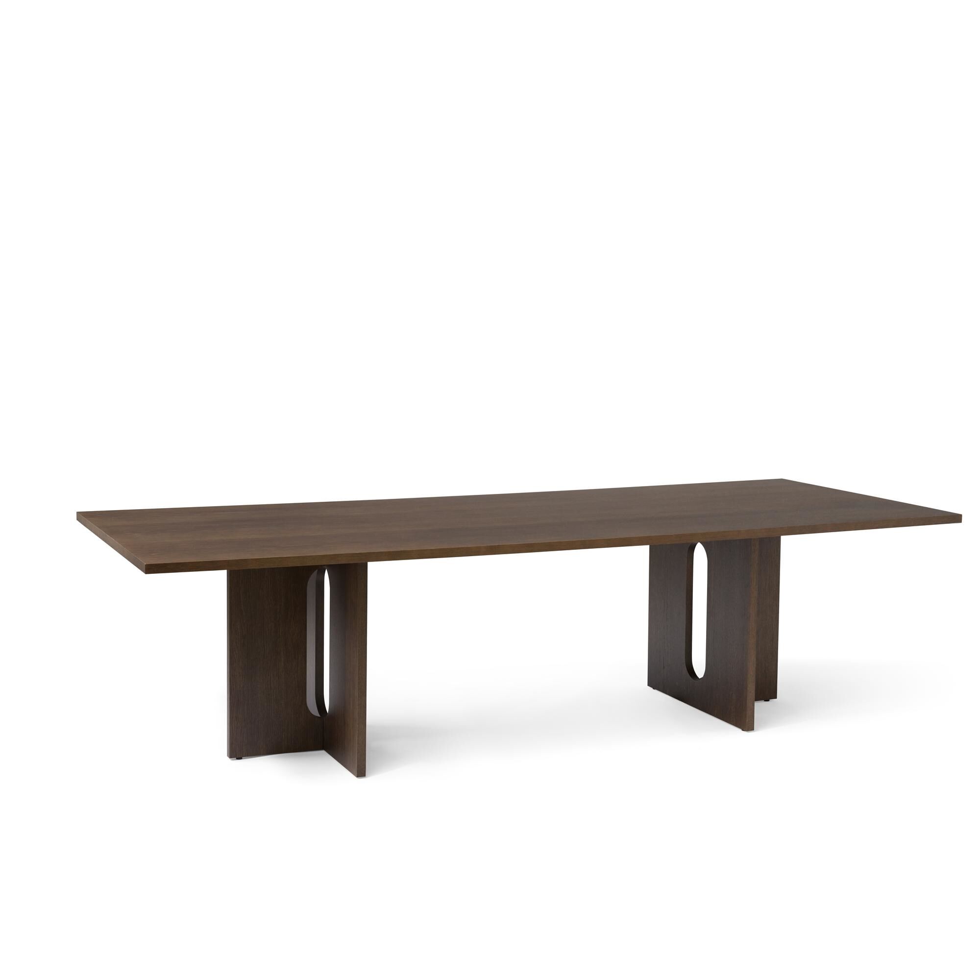 Table de Salle à Manger Androgyne 278 x 109 Cm, Chêne Teinté Foncé