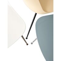 Rely HW6 Dining Chair Without Armrest Light Blue/ Chrome
