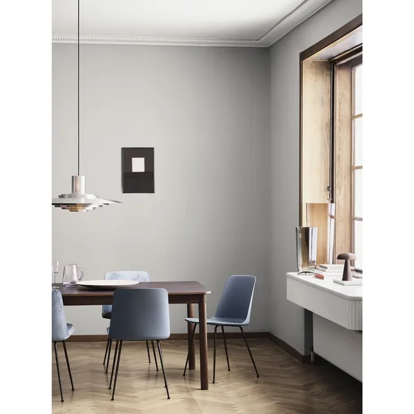 Rely HW6 Dining Chair Without Armrest Light Blue/ Chrome
