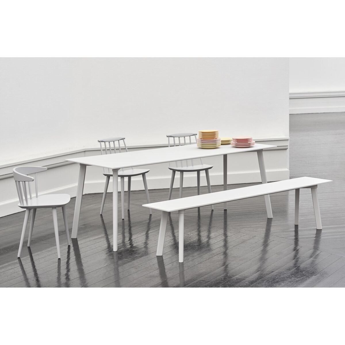 J77 Chaise de Salle à Manger Blanche