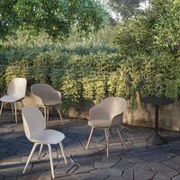 Beetle Outdoor Esstisch Stuhl Kunststoff Alabaster Weiß