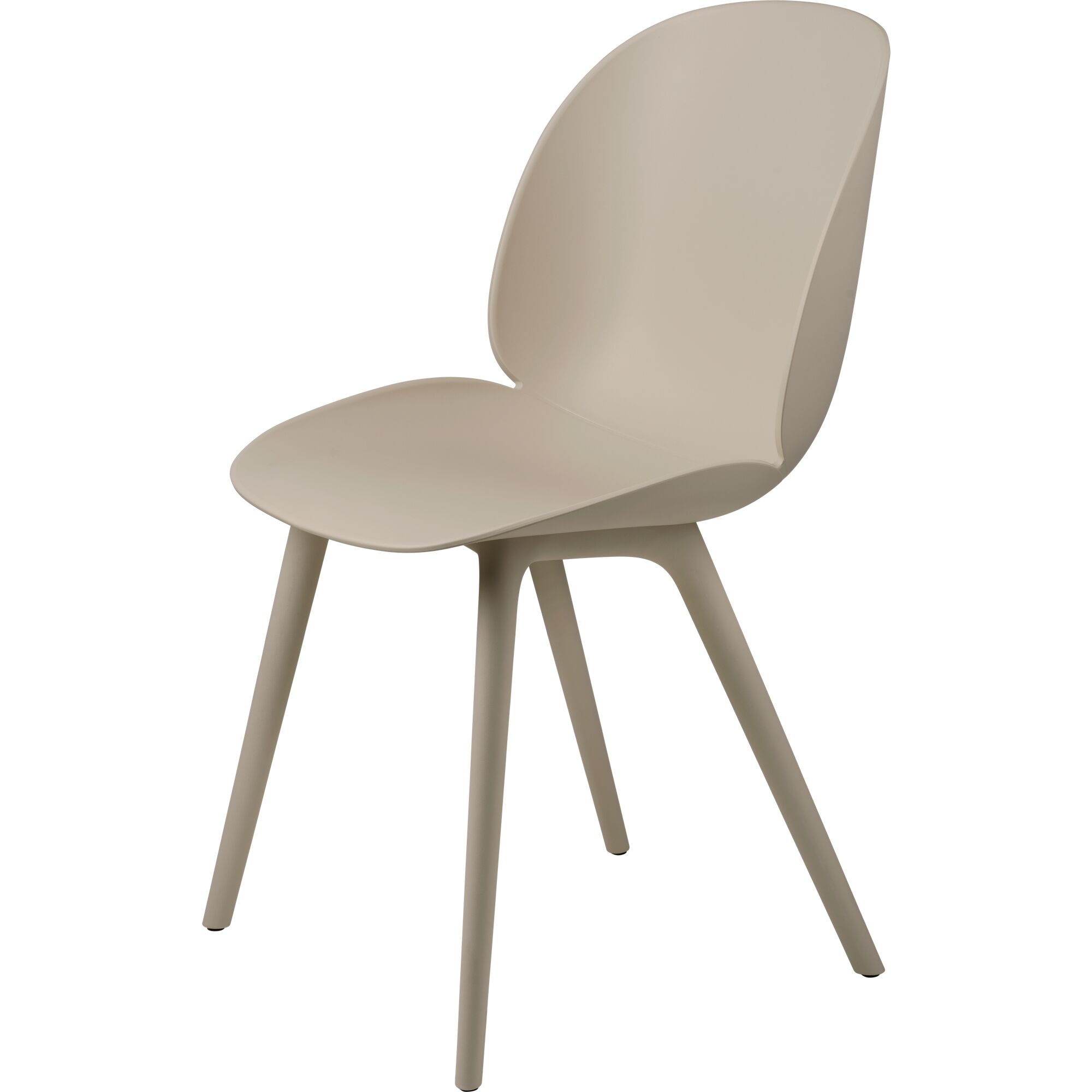Beetle Table de Salle à Manger D'extérieur et Chaise en Plastique Beige