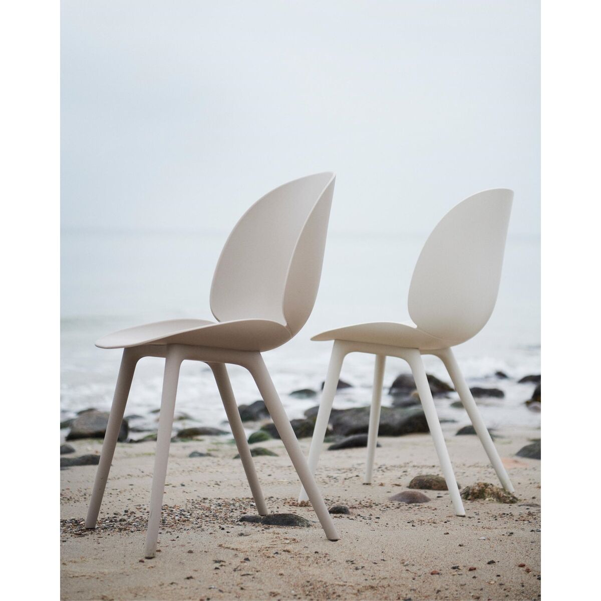 Beetle Utendørs Spisestol Plast Beige