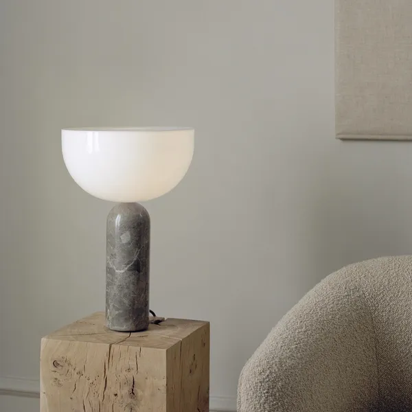 Kizu Table Lamp Gray Marble Large