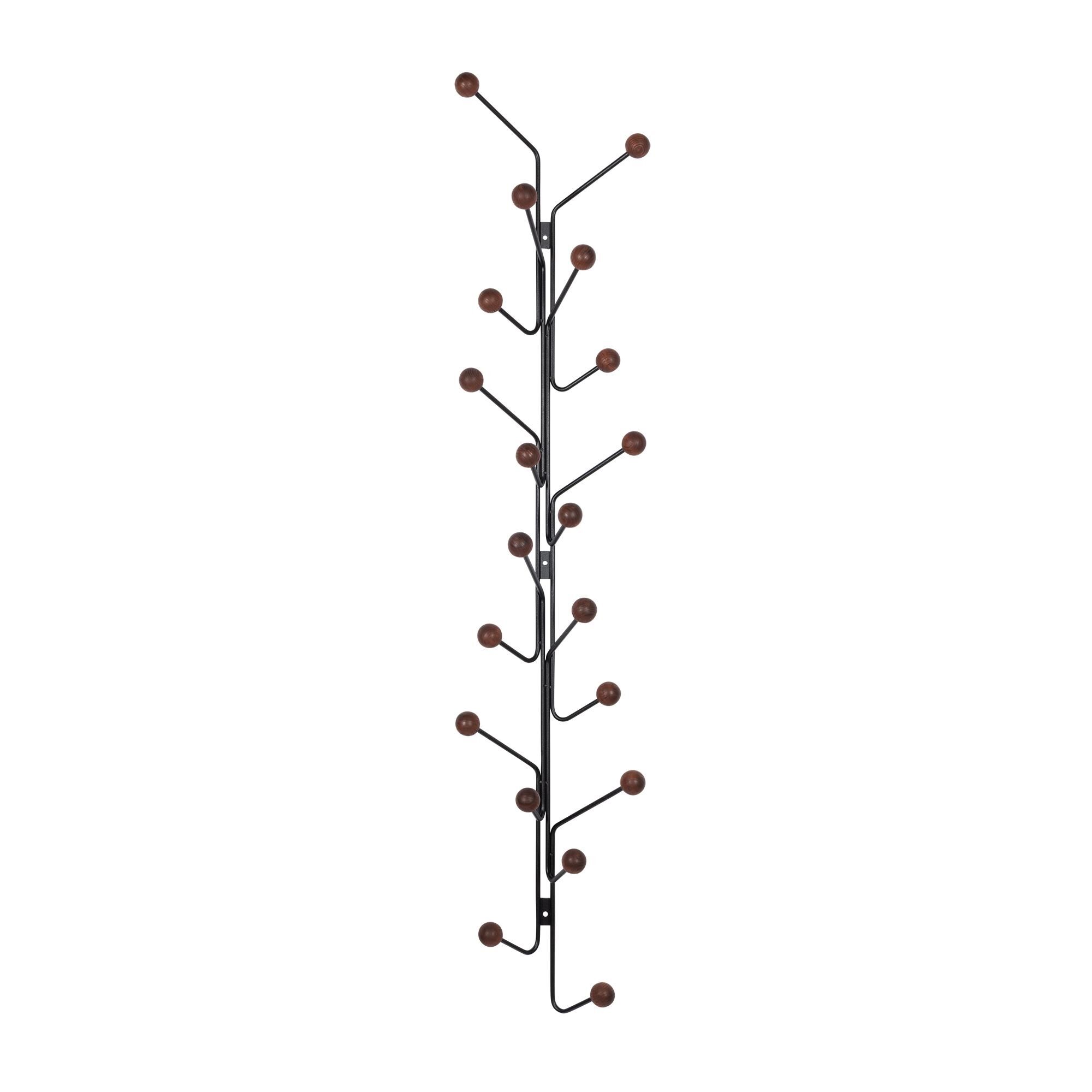 Porte-manteau Vertical Bill Noir/ Noyer