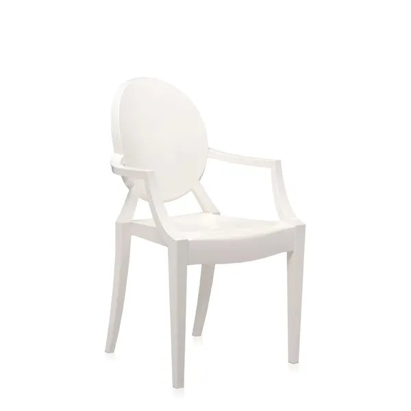 Louis Ghost Dining Chair Glossy White