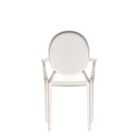 Louis Ghost Dining Chair Glossy White