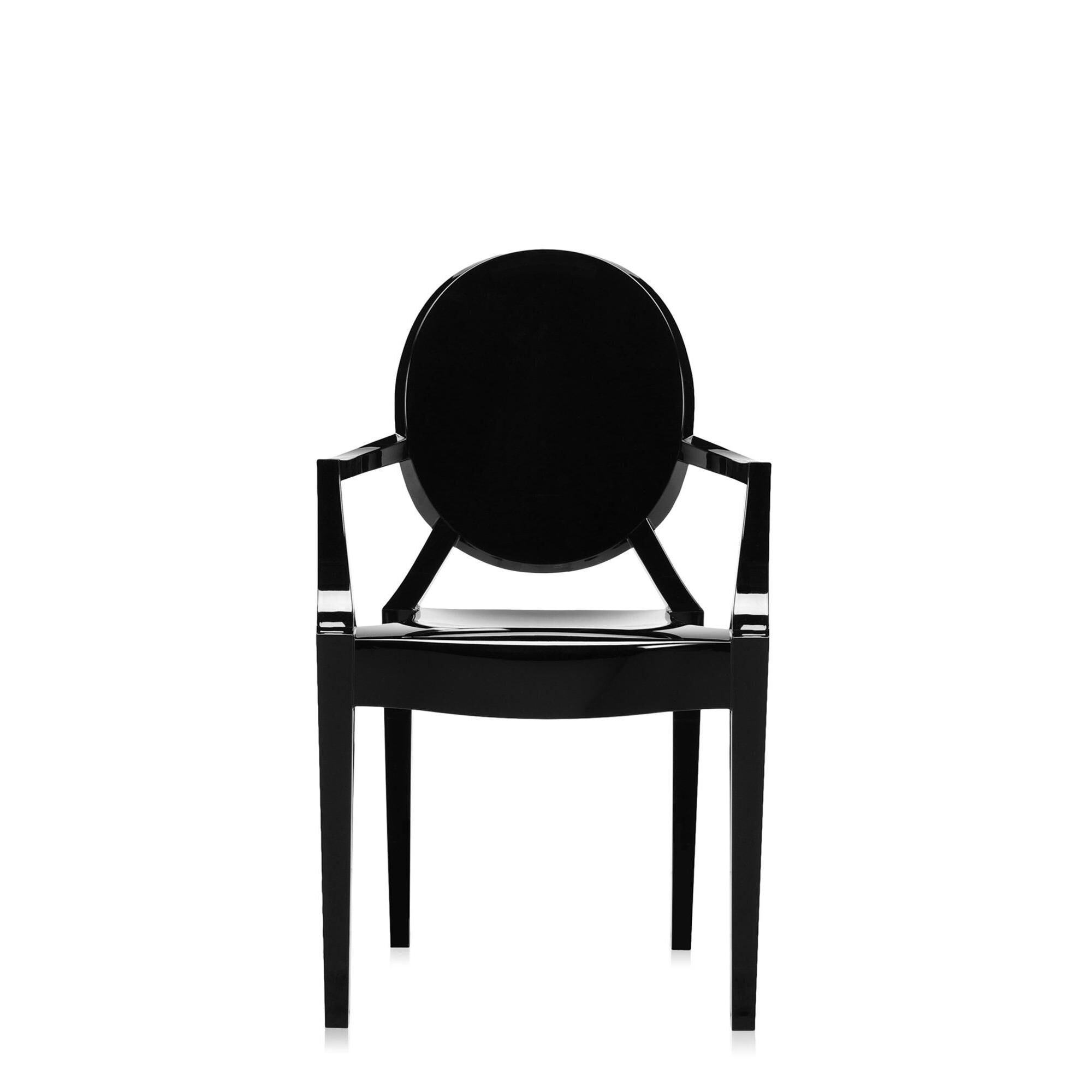 Louis Ghost Esszimmerstuhl, Schwarz Schwarz
