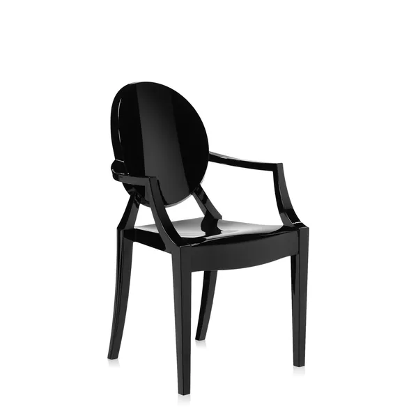 Louis Ghost Dining Chair Black Black
