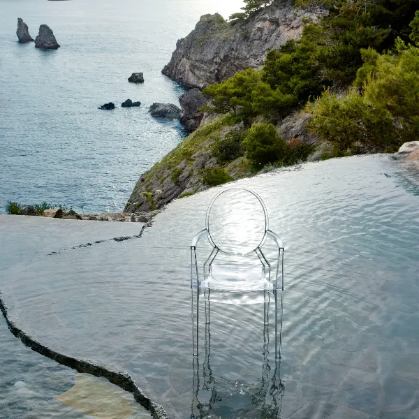 Louis Ghost Dining Chair Gray