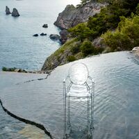 Louis Ghost Dining Chair Gray