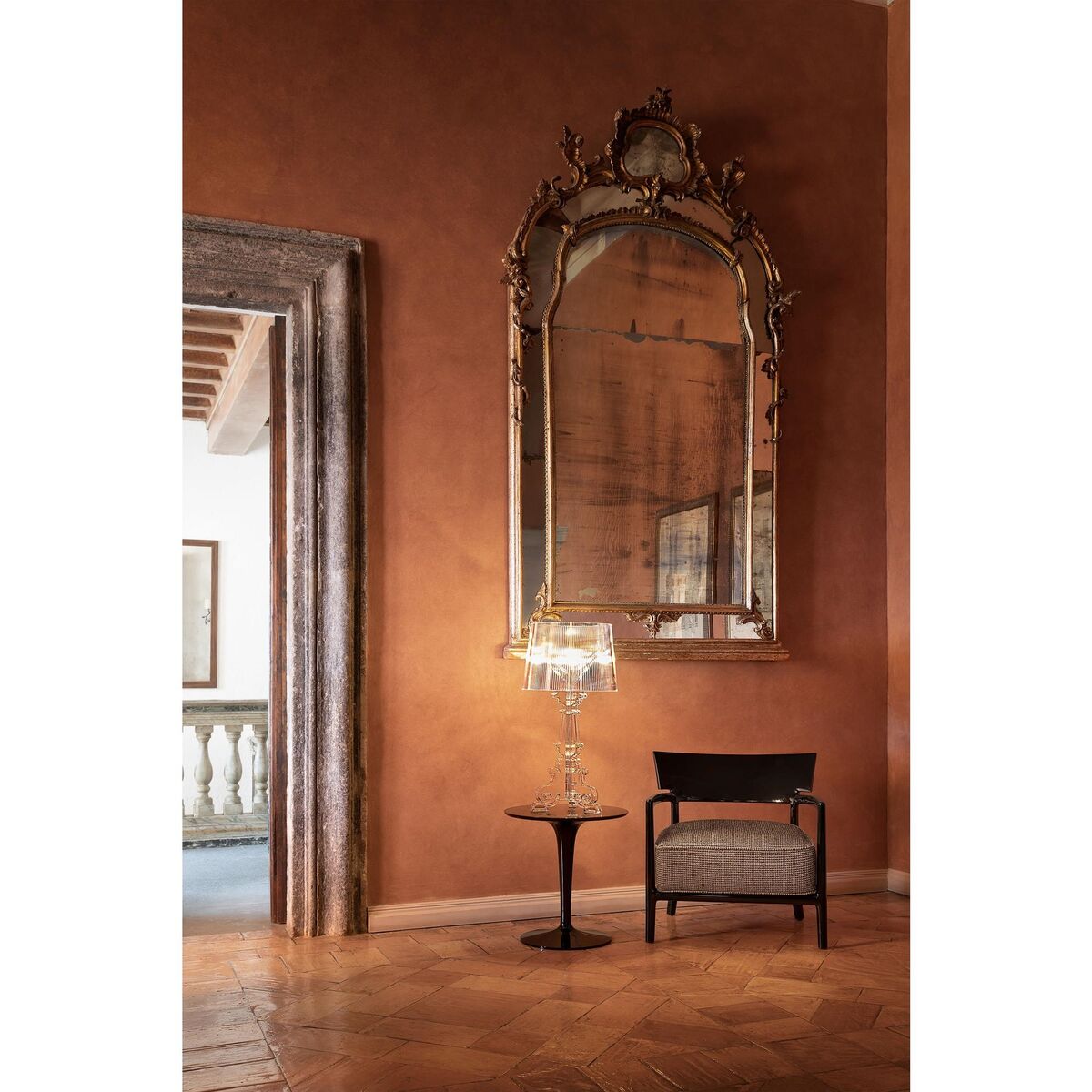 Bourgie Lampada Da Tavolo Cristallo Con Regolatore Di Luminosità