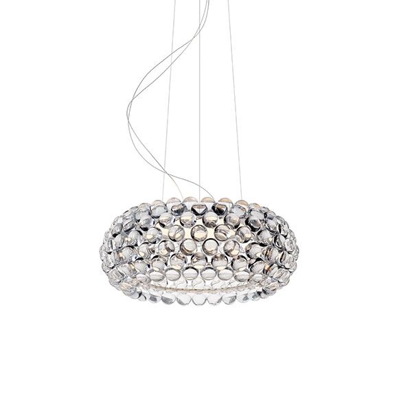 Caboche Plus Suspension Média LED Dimmable Transparent