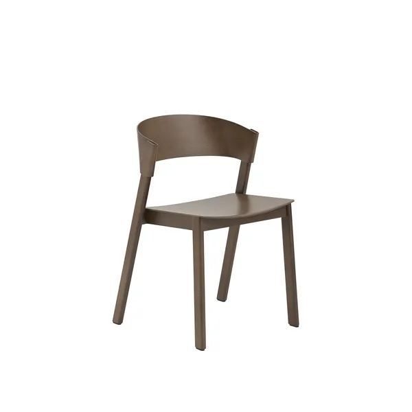 Cover Dining Chair w. Wood Base Dark Brown
