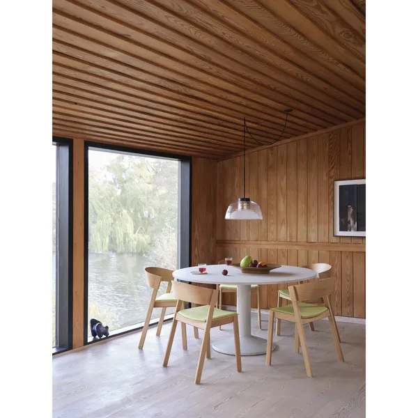 Cover Dining Chair w. Wood Base Dark Brown