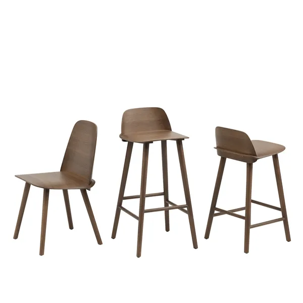 Nerd Bar Stool Dark Brown H65