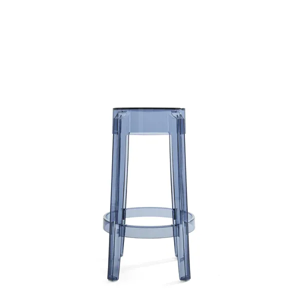 Charles Ghost Bar Stool H65 Blue