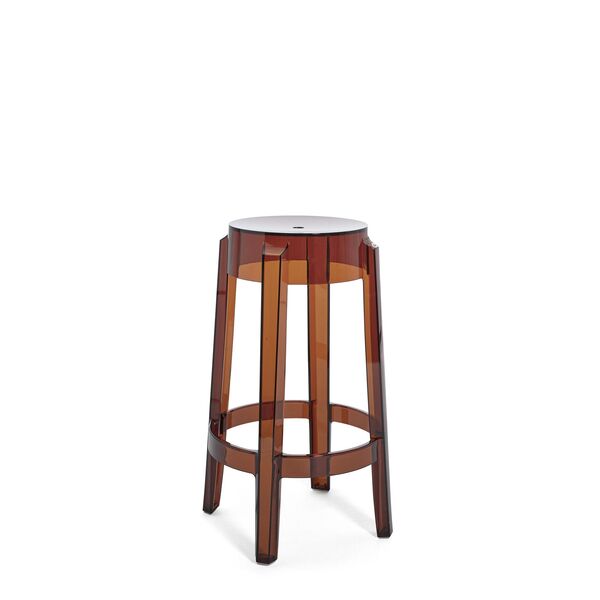 Charles Ghost Bar Stool H65 Amber