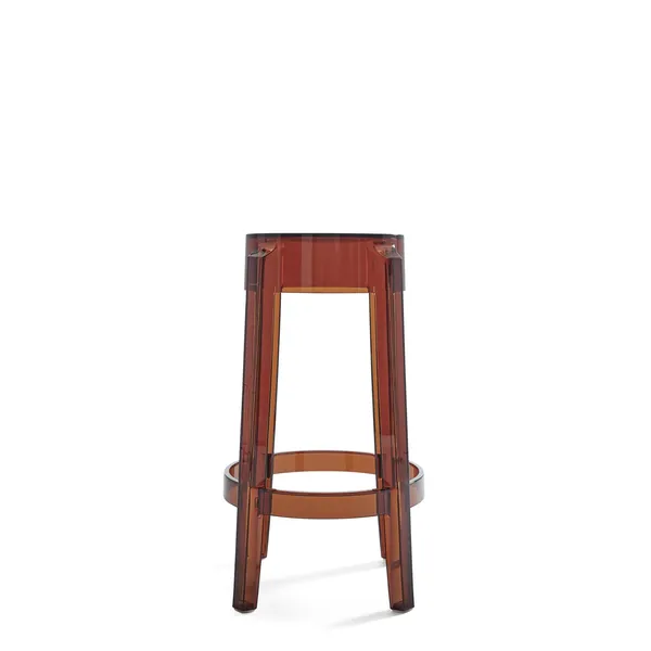Charles Ghost Bar Stool H65 Amber
