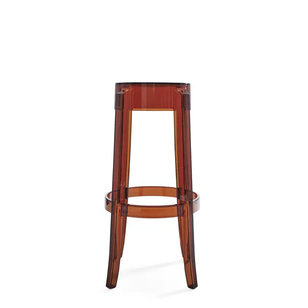 Charles Ghost Bar Stool H75 Amber