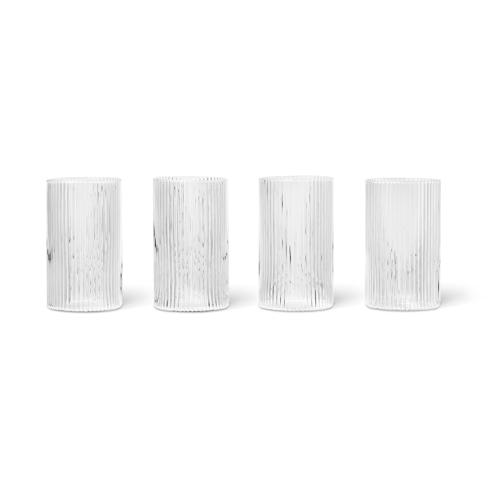 Lot de 4 Verrines Ripple Transparent