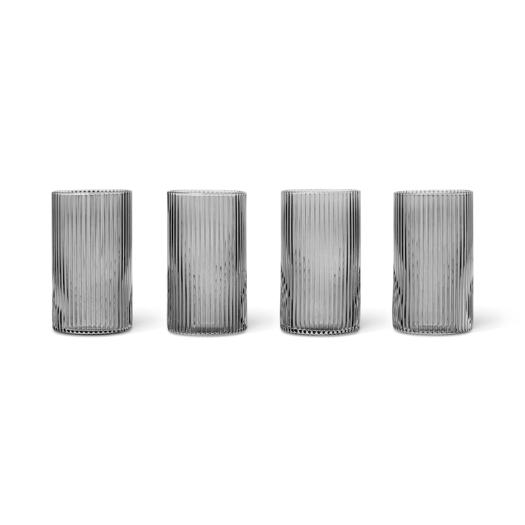 Lot de 4 Verrines Ripple Fumé