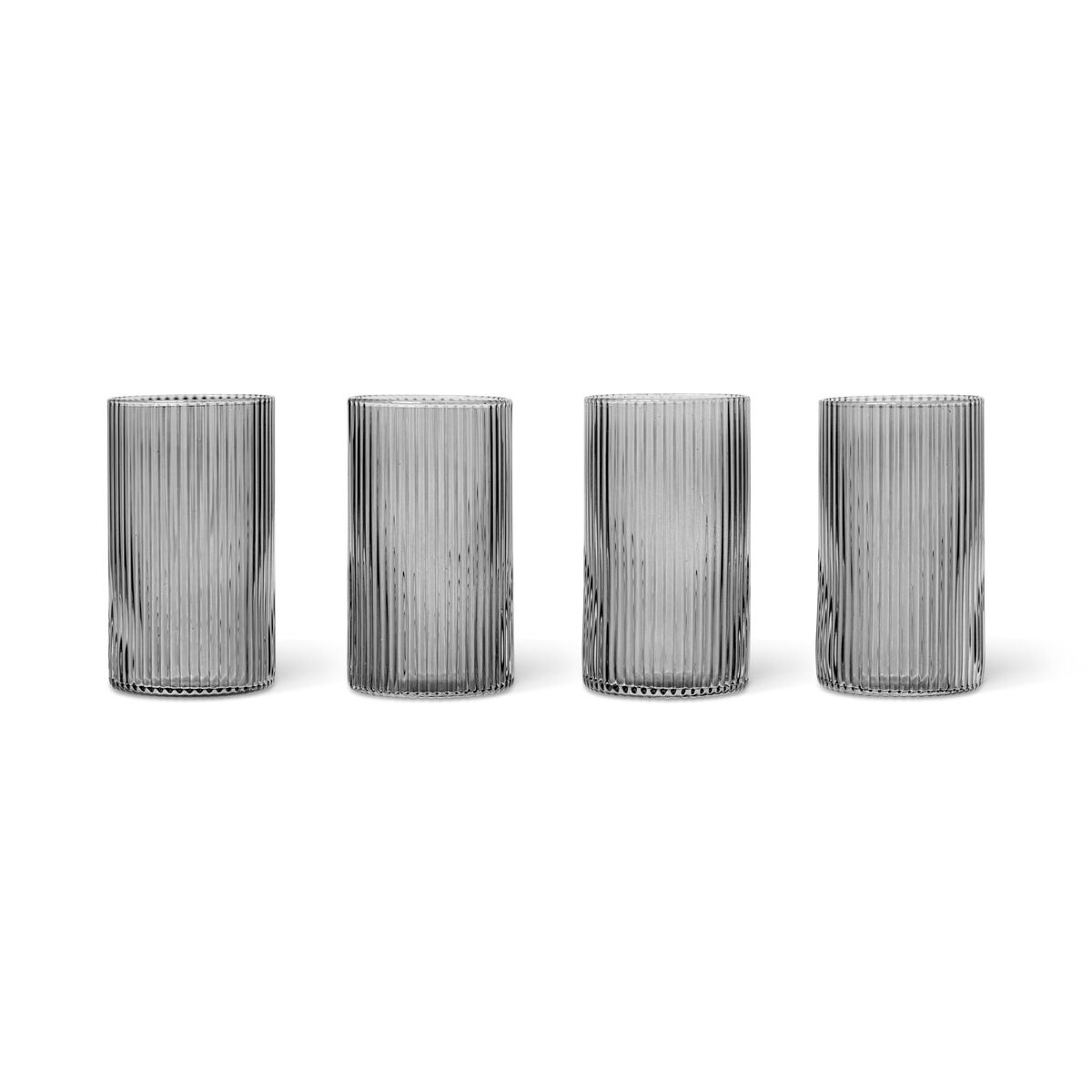 Geribbelde Verrines Set van 4 Gerookt