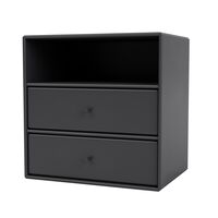 Mini 1006 Bücherregal mit 2 Schubladen Anthrazit