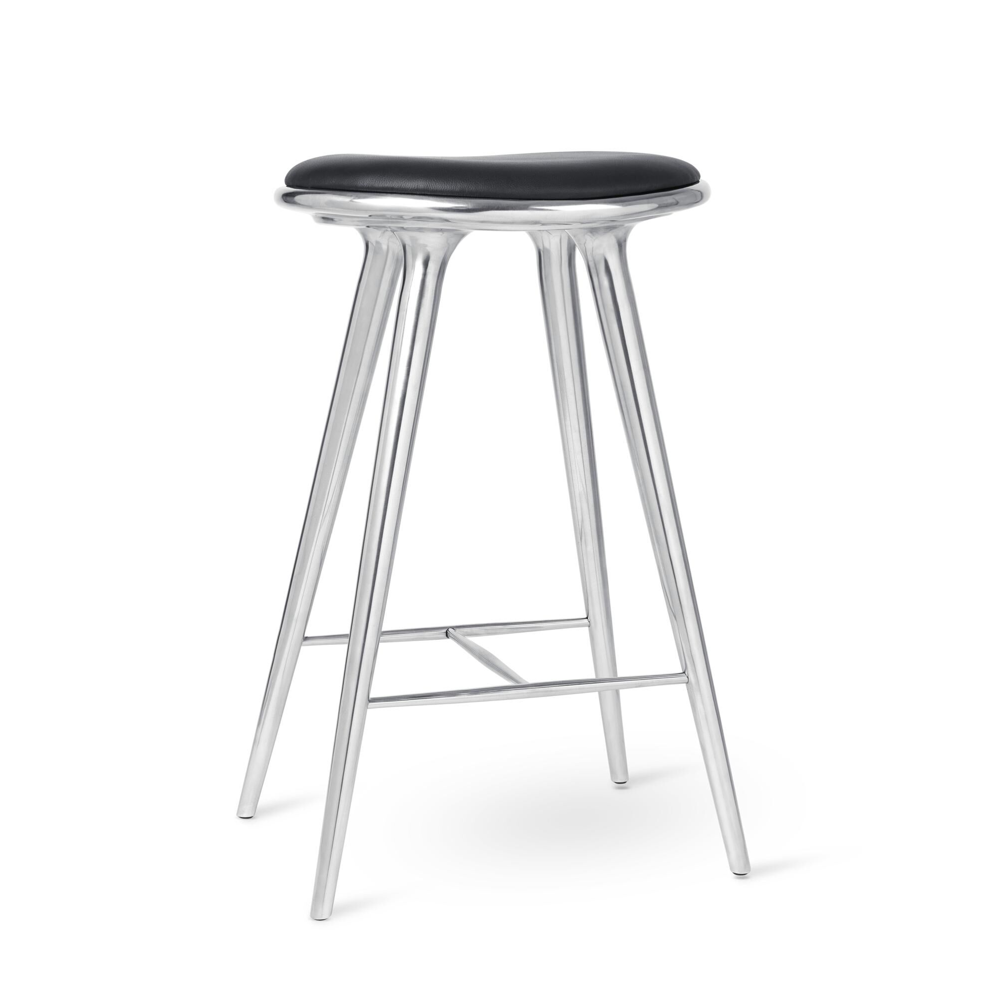 High Stool Barstol Genbrugt Aluminium 74cm