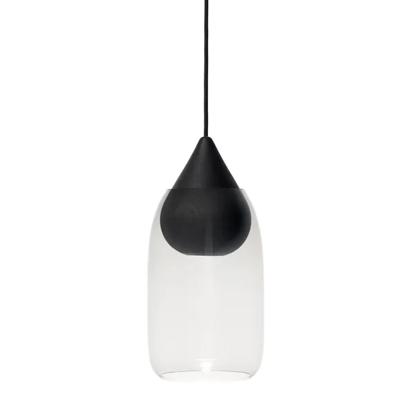 Liuku Pendant Drop Black Linden Wood/ Transparent