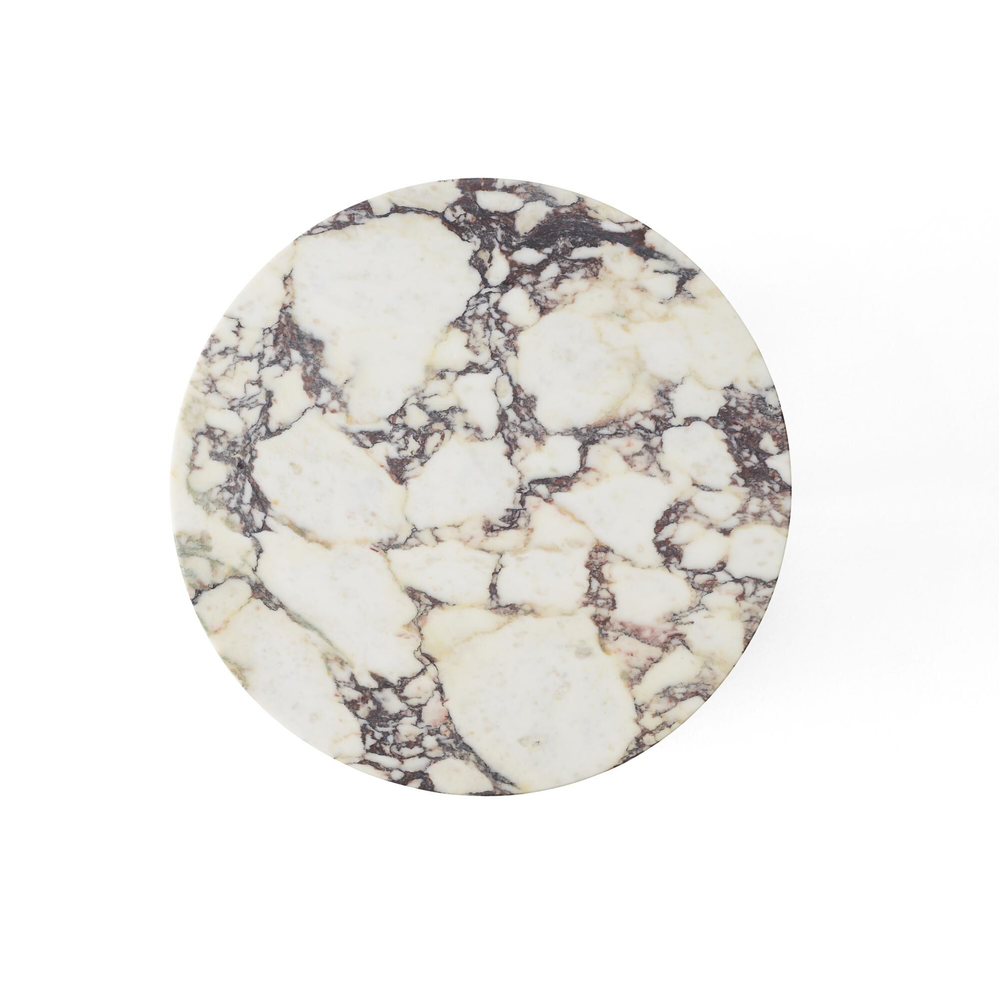 Plateau de Table Androgyne pour Table D'appoint Ø42 en Marbre Calacatta Viola