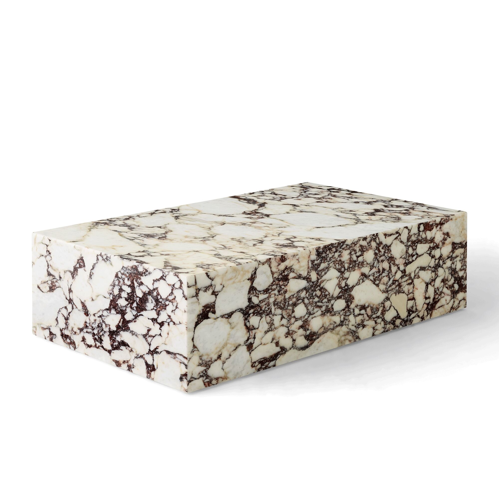 Plinth Sofabord Lav Calacatta Viola Marmor