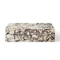 Plinth Couchtisch Niedrig Calacatta Viola Marmor