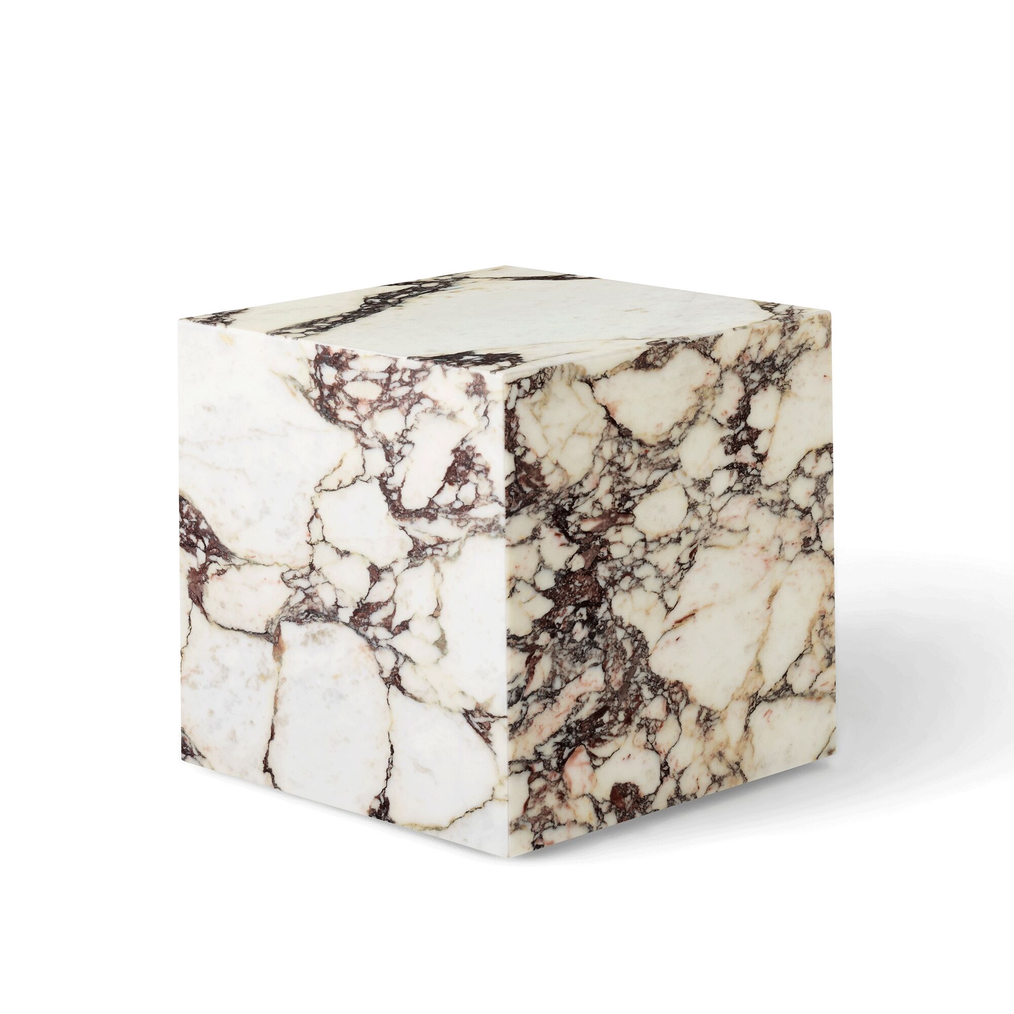 Plinth Sofabord Kubik Calacatta Viola Marmor