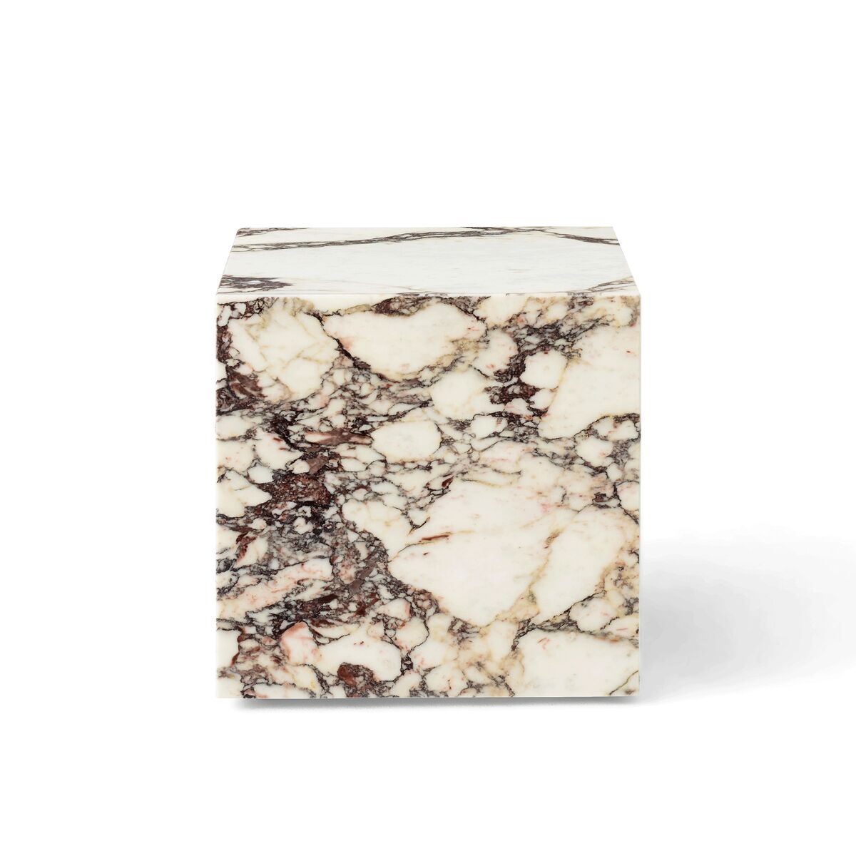 Plinth Coffee Table Cubic Calacatta Viola Marble