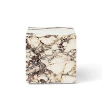 Plinth Coffee Table Cubic Calacatta Viola Marble