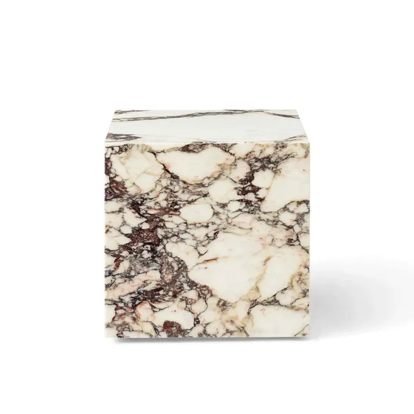 Plinth Soffbord Kubisk Calacatta Viola Marmor