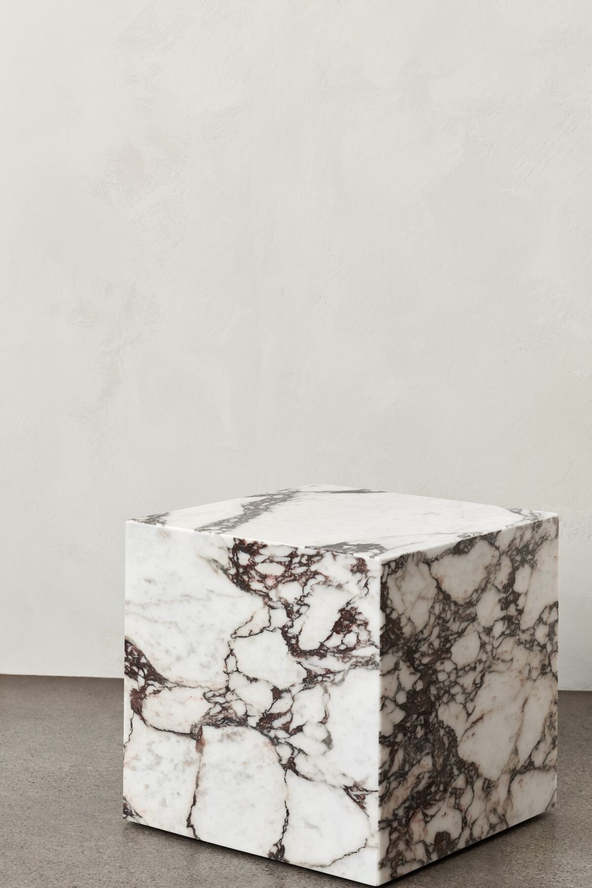 Plinth Coffee Table Cubic Calacatta Viola Marble
