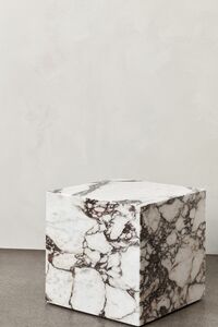 Plinth Coffee Table Cubic Calacatta Viola Marble