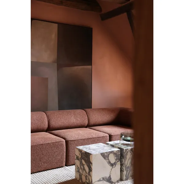 Plinth Soffbord Kubisk Calacatta Viola Marmor