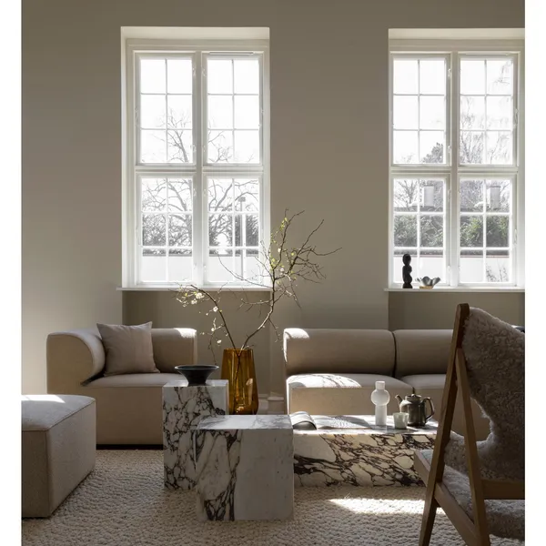 Plinth Soffbord Kubisk Calacatta Viola Marmor