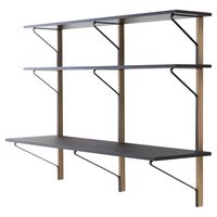 Kaari REB 010 Wall Shelf With Desk Black